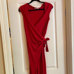 Reformation knit wrap dress